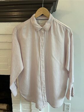 J. Crew Pale Pink Baird McNutt Linen Shirt Size S